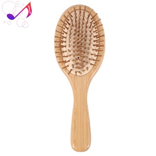 mejor cepillo de pelo de madera natural para todos los tipos de cabello, cerdas de bambú con punta de bola, base de cojín flexible para cuero cabelludo massag, desenredar hombres y mujeres de 9 pulgadas