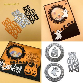 MUT Halloween BOO Ghost Calabaza Metal Troqueles De Corte Plantilla Scrapbooking DIY Álbum