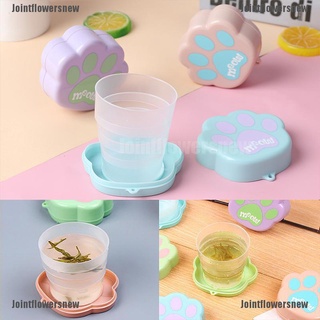 [jfn] taza de agua plegable retráctil de silicona para viajes, camping al aire libre, plegable, tazas de viaje, colchoneta, diseño de flores nuevas