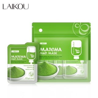Laikou 12Pcs Matcha máscara de barro limpieza Facial máscara de arcilla brillante refrescante reducir acné eliminar la máscara de puntos negros