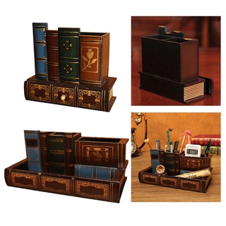 soporte de madera para bolígrafos, organizador de escritorio, caja de almacenamiento, cepillo de oficina, suministros de arte