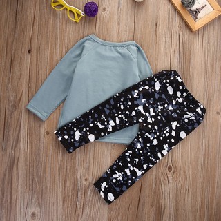2 piezas tops de manga larga para bebé recién nacido+pantalones/conjunto de ropa (4)