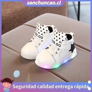 ★SCC★Korean Style Fashion Casual Girls Boys Shoes Anti-skid LED Light Up Shoes