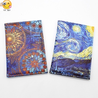 ☆ ♨ ☆ Exquisito estilo artístico Funda protectora para pasaporte Van Gogh