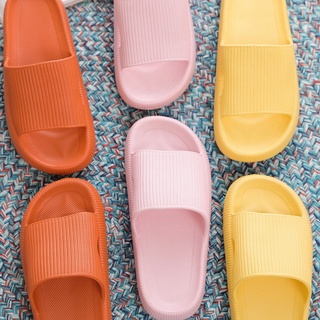 las mujeres gruesa plataforma zapatillas de verano eva suave suela de playa diapositiva sandalias de los hombres de la pareja de baño interior antideslizante zapatos de casa
