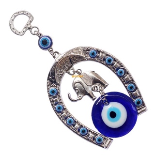 invierno turco ojo azul herradura elefante colgante colgante amuletos étnico suerte