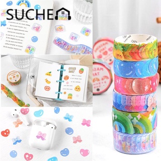 SUCHENN Fruit Shaped Washi Tape Animals Sticky Paper Dream Tape Sticker Scrapbooking DIY Photo Decor Stationery Hand Painted Masking Tape