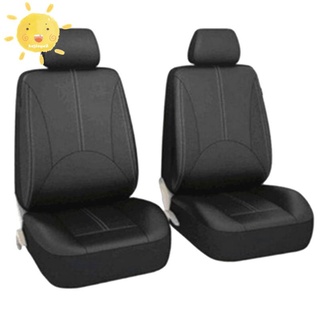 fundas de asiento de coche juego completo - protectores de asiento delantero de cuero sintético premium para coche camión suv