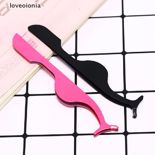 [Loveoionia] Stainless Steel Eyelashes Extension Tweezers Auxiliary Clamp Clips Eye Lash Tool DFGF