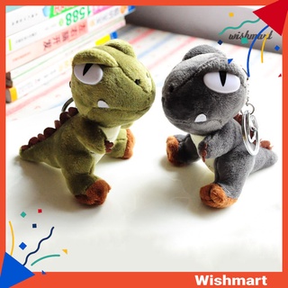 [wm] lindo de dibujos animados dinosaurio peluche muñeca de juguete llavero llavero mochila adorno
