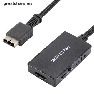 [greatshore] Adaptador PS2 a HDMI PS2 HDMI Cable PS2 a HDMI convertidor Plug and play [MY]