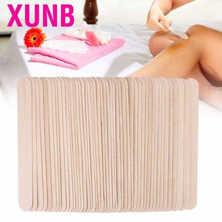 Xunb 50 piezas desechables de madera depilación aplicador de cera espátula herramienta de depilación