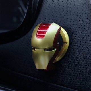 SANTOSCOY Motor De Alta Calidad Encendido Inicio Botón Creatividad Iron Man Cubierta Protectora Accesorios De Coche Conveniente Interior Piezas Decoración Pegatina Interruptor/Multicolor (5)