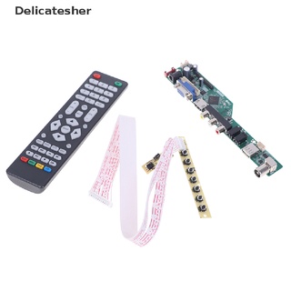[delicatesher] t.v53.03 universal lcd controlador de tv controlador de la junta de controlador v53 analógica tv placa base caliente