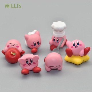 Willis colección figura de acción niños regalos Chef con cuchara estrella Kirby decorar muñecas Mini modelo juguetes Kawaii figura muñeca de dibujos animados Kirby figura