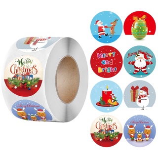 Sc 500 pegatinas de feliz navidad 8 diseños muñeco de nieve Santa sellos decorativos pegatinas para tarjetas sobres cajas