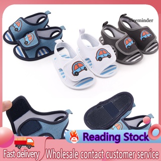 Nice_Summer bebé de dibujos animados del vehículo sandalias de bebé suave cinta mágica Prewalker zapatos planos (1)