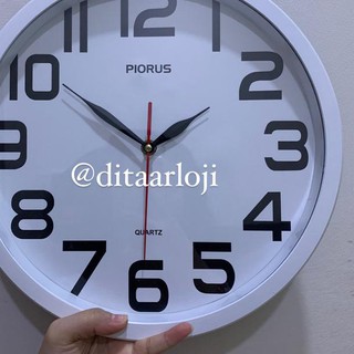 Venta de PIORUS blanco reloj de pared diámetro 32cm grandes números - blanco