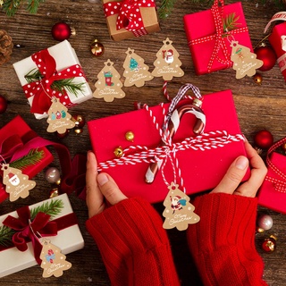 Etiquetas de árbol de navidad, diseño de navidad, diseño de árbol de navidad, diseño de navidad, etiquetas Kraft, diseño de etiquetas, regalo, etiquetas colgantes con cuerda para manualidades, manualidades, decoraciones