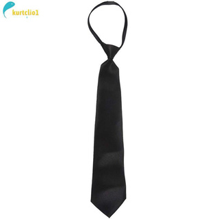 [venta caliente] corbata De Poliéster negra Lisa para hombre (1)