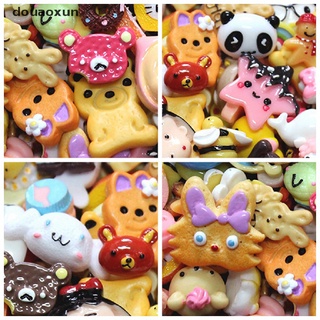 douaoxun 10pcs mini juguete de comida pastel galleta donuts miniatura teléfono móvil accesorios cl