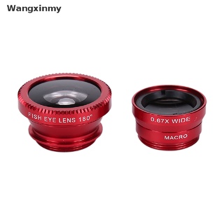 [wangxinmy] universal 3in1 clip 0.67x ojo de pez gran angular macro lente de cámara para teléfono celular nueva venta caliente (5)