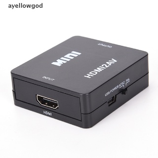 [ayellowgod] HDMI To RCA AV/CVBS Adapter HD 1080P Mini HDMI2AV Video Converter .