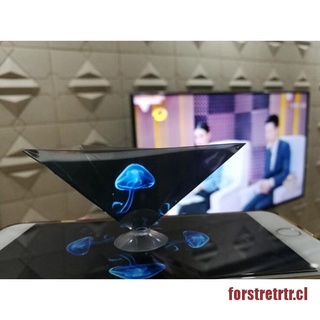 TRETRTR 2 pzs proyector de pantalla de holograma 3D/soporte universal para teléfono (3)