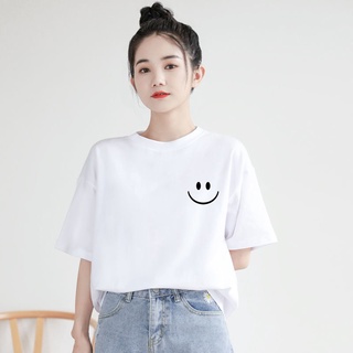 Camiseta femenina suelta manga corta minimalista verano alfabeto de dibujos animados