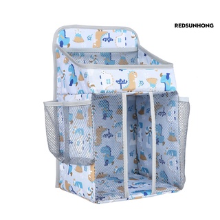 redsunhong Portable Crib Organizer Baby Bed Diaper Storage Hanging Bag Cradle Bedding Set