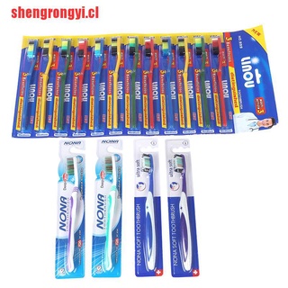 [shengrongyi]10 piezas de cepillo de dientes blanquear dientes Super duros cerdas cruzadas Remo