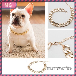 Marguerite Pet Suppy cool Pitbull Plástico dorado francés Bull Dog cadena collar Animal/Multicolor