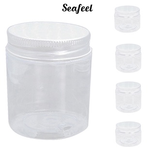 (Seafeel) 30-80ml plástico transparente cosmética crema de almacenamiento tarro de viaje vacío botella recargable