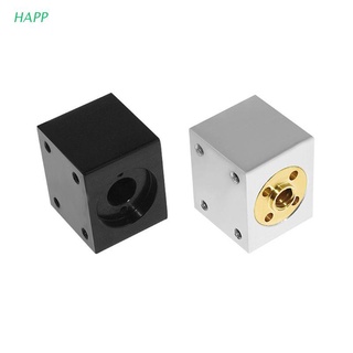 happ t8 tuerca de tornillo de plomo soporte de carcasa para impresora 3d piezas t8 trapezoidal tornillo de conversión tuerca asiento bloque de aluminio