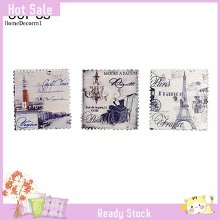Hmdc 50 pzs tarjetas postales cuadradas en forma de 2 botones de madera DIY manualidades costura Scrapbooking (1)