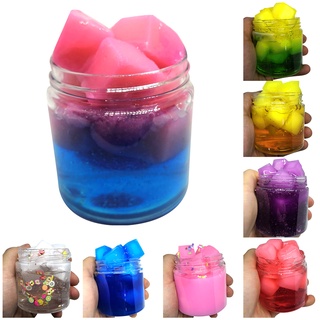 hfz jelly cube cristal barro arcilla limo masilla plastilina lodo alivio del estrés juguetes