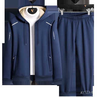 Abrigo informal con capucha juvenil para hombre2021Traje de Rebeca de lana de invierno con forro polar deportivo de moda para estudiantes