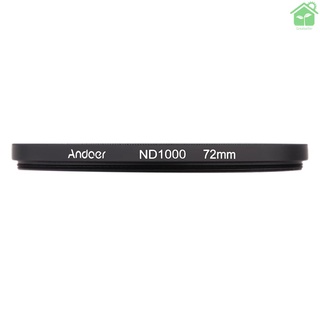 gree [griego]Andoer 72mm ND1000 10 Stop Fader Neutral densidad filtro para cámara Nikon Canon DSLR (7)