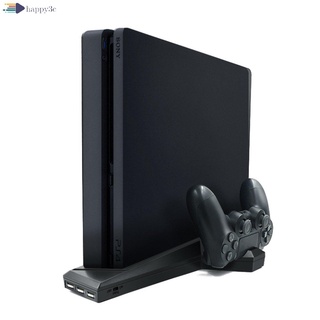 Soporte Vertical delgado para PS4/PS4 con ventilador de refrigeración Dual controlador cargador