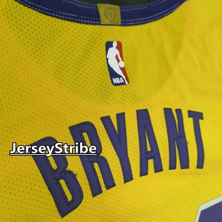 AUNew Original NBA Baloncesto Hombres Auténtico Jugador Edición Jersey Los Angeles Lakers # 24 Kobe [Bryant Retro Jerseys Amarillo (8)