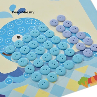 [Peaceshe] 1 pieza DIY botón dibujo pintura Material interactivo juguetes educativos para niños MY (5)