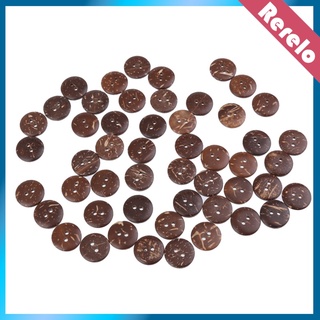 50 pzs botones De madera Redondo tallado marrón tallado Para Costura manualidades Diy De 17 mm (8)