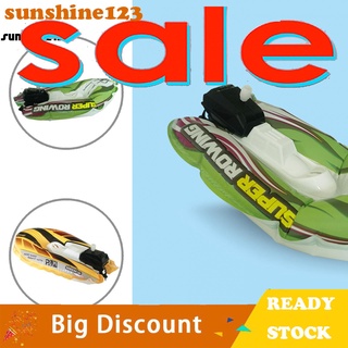 <Sunshine123> Vivid Color Inflatable Toy Wind Up Boat Puzzle Model Eye-Catching for Swimming Pool