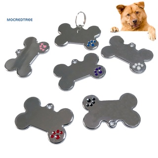 [suministros para mascotas] linda etiqueta de hueso para perro anillo de metal grabado id collar con nombre colgante placa de nombre