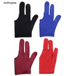 Nuhopes Professional 3 Finger Nylon Billiard Gloves Pool Cue Shooters Snooker Gloves CL