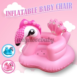 Portátil bebé inflable silla sofá pavo real baño taburete agua juego asiento