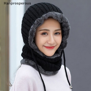 Hp> conjunto de bufanda y sombrero de invierno para mujer, tejido cálido, gorro, calaveras, punto, cuello, caliente