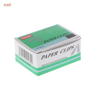trail 1 set 75-85pcs nueva oficina de acero liso clips de papel de 29 mm clips de papel metal plata