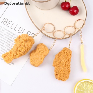 (decorationbt) llavero de imitación de alimentos patatas fritas pollo nuggets pollo frito alimentos colgante en venta (3)