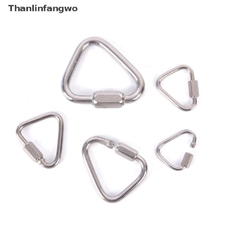 [tfnl] mosquetón triangular de acero inoxidable llavero broche clip hebilla tornillo cerradura asf
